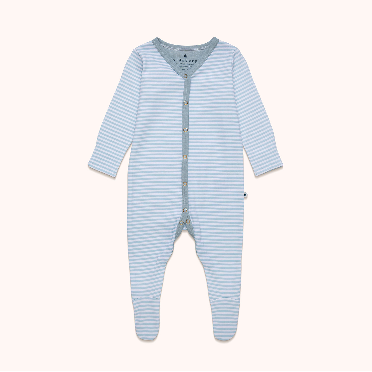 Classic Sleepsuit, Striped Sky Blue – Kidsbury