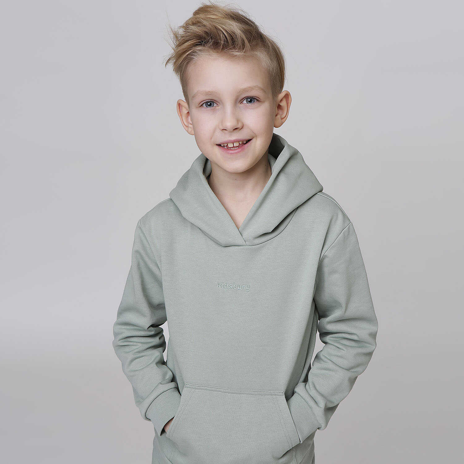 Kids oversized hoodie and track pants, Pale Jade – Kidsbury